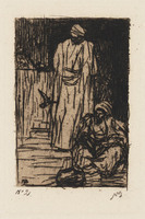 KG 09867
<br/>
Aan de ingang van een moskee
<br/>
<em>Bauer, Marius (1867-1932)</em>